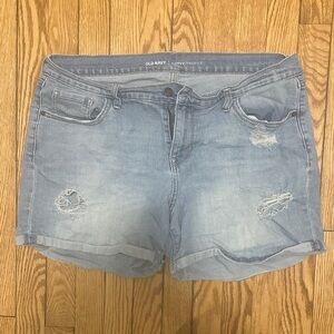 Old Navy Women's Distressed Light Blue Jean Shorts